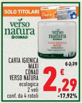CARTA IGIENICA MAXI CONAD VERSO NATURA