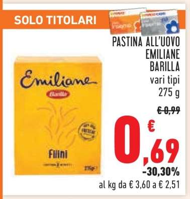 Pastina all'uovo Emiliane Barilla