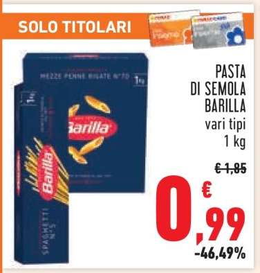 PASTA DI SEMOLA BARILLA