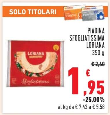 Piadina Sfogliatissima Loriana