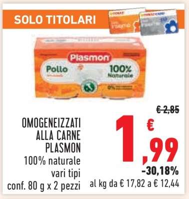 Omogeneizzati alla carne Plasmon