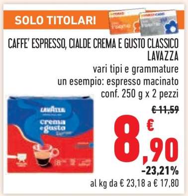 CAFFE' ESPRESSO, CIALDE CREMA E GUSTO CLASSICO LAVAZZA