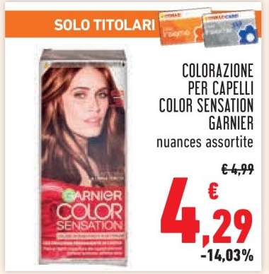 COLORAZIONE PER CAPELLI COLOR SENSATION GARNIER