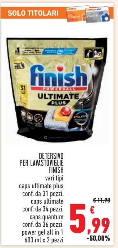 Detersivo per Lavastoviglie Finish