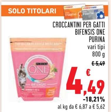 CROCCANTINI PER GATTI BIFENSIS ONE PURINA