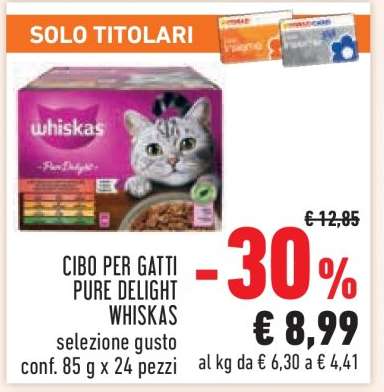 CIBO PER GATTI PURE DELIGHT WHISKAS