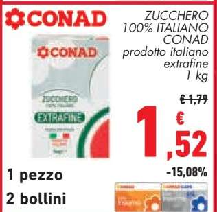 ZUCCHERO 100% ITALIANO CONAD
