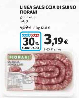 Linea Salsiccia di Suino Fiorani