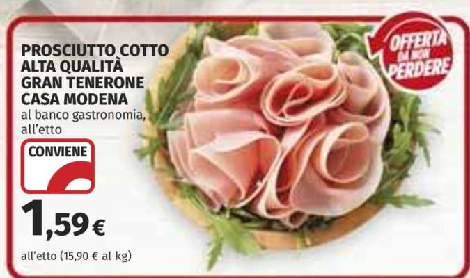 Prosciutto Cotto Alta Qualità Gran Tenerone Casa Modena
