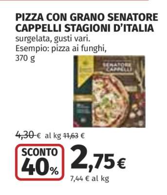 PIZZA CON GRANO SENATORE CAPPELLI STAGIONI D’ITALIA