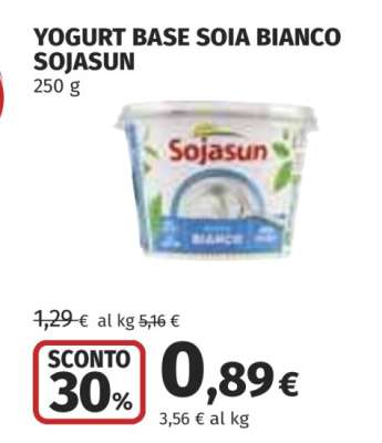 YOGURT BASE SOIA BIANCO SOJASUN