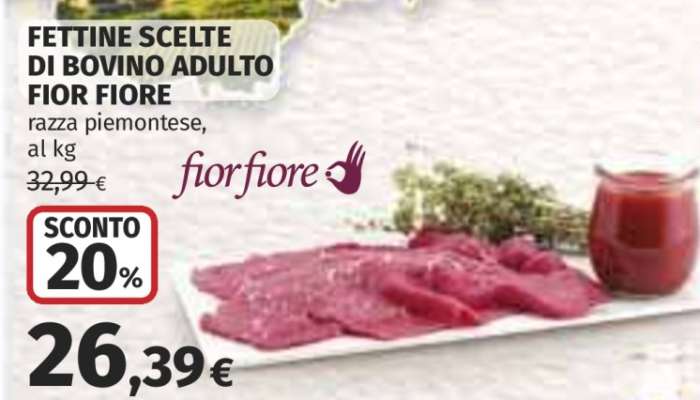 FETTINE SCELTE DI BOVINO ADULTO FIOR FIORE