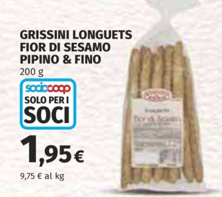 GRISSINI LONGUETS FIOR DI SESAMO PIPINO & FINO