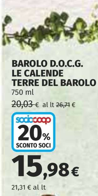 BAROLO D.O.C.G. LE CALENDE TERRE DEL BAROLO