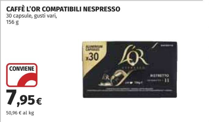 CAFFÈ L'OR COMPATIBILI NESPRESSO