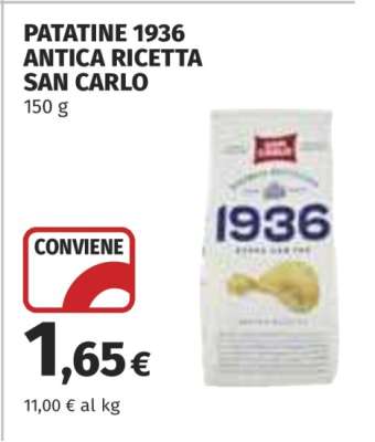 Patatine 1936 Antica Ricetta San Carlo