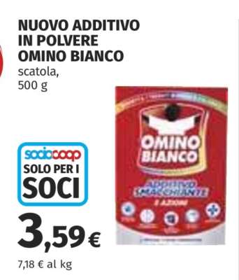 NUOVO ADDITIVO IN POLVERE OMINO BIANCO