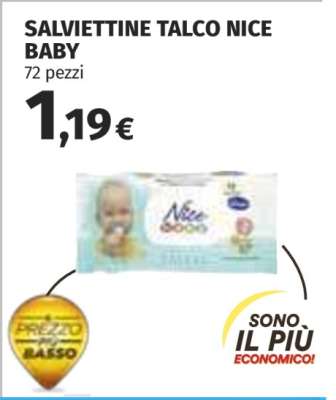 SALVIETTINE TALCO NICE BABY