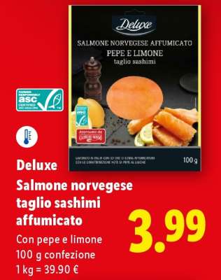 Deluxe Salmone norvegese taglio sashimi affumicato