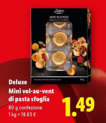 Deluxe Mini vol-au-vent di pasta sfoglia