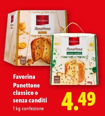 Favorina Panettone classico o senza canditi