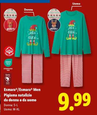 Esmara®/Esmara® Men Pigiama natalizio da donna o da uomo