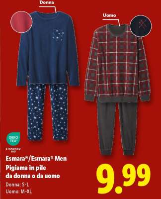 Esmara®/Esmara® Men Pigiama in pile da donna o da uomo