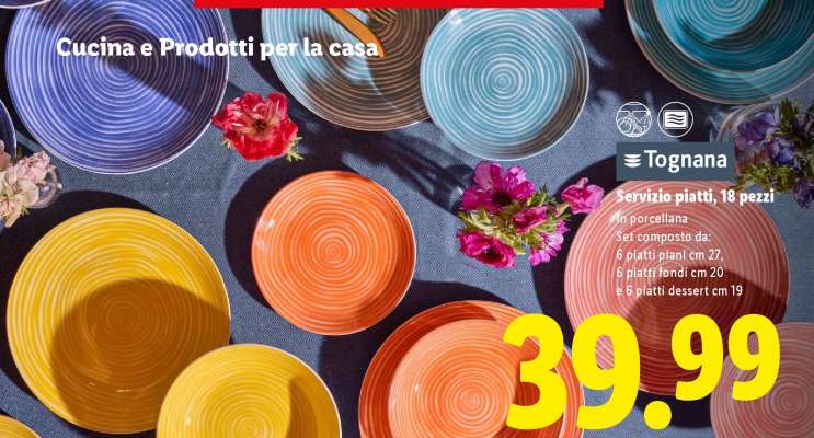 Servizio piatti, 18 pezzi