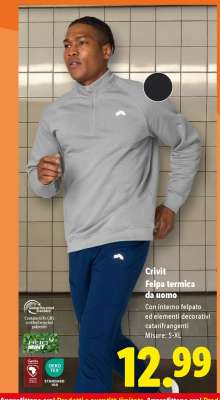 Crivit Felpa termica da uomo