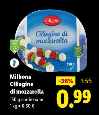 Milbona Ciliegine di mozzarella