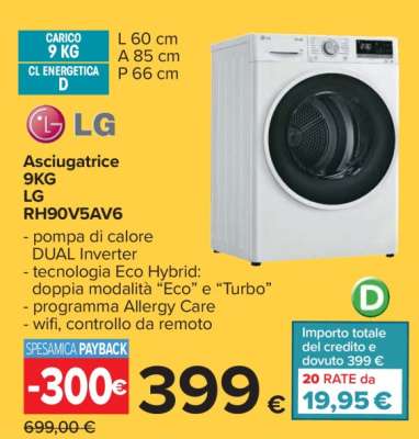 Asciugatrice 9KG LG RH90V5AV6