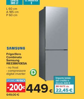 Samsung Frigorifero Combinato RB33B610ESA