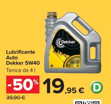Lubrificante Auto Dekker 5W40