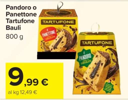 Pandoro o Panettone Tartufone Bauli