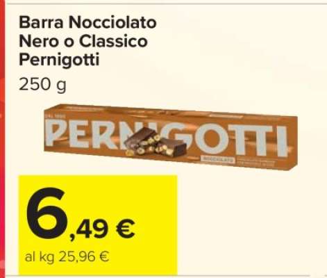 Barra Nocciolato Nero o Classico Pernigotti