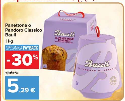 Panettone o Pandoro Classico Bauli