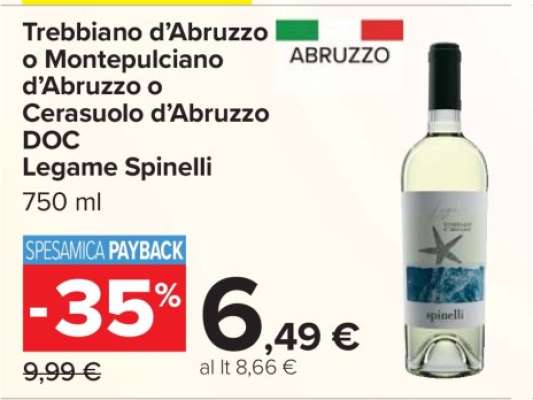 Trebbiano d’Abruzzo o Montepulciano d’Abruzzo o Cerasuolo d’Abruzzo DOC Legame Spinelli