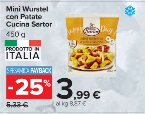 Mini Wurstel con Patate Cucina Sartor