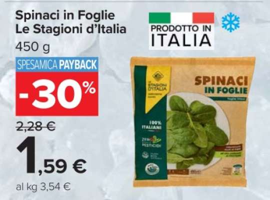 Spinaci in Foglie Le Stagioni d’Italia
