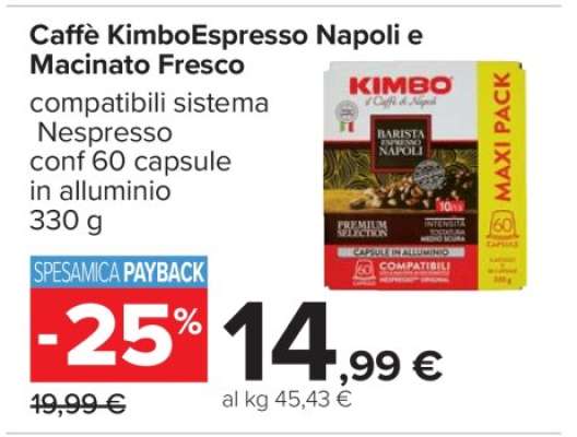 Caffè KimboEspresso Napoli e Macinato Fresco
