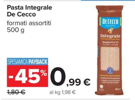Pasta Integrale De Cecco