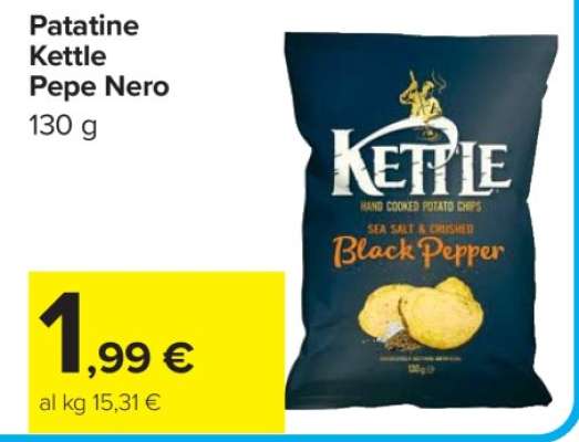 Patatine Kettle Pepe Nero