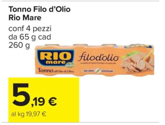 Tonno Filo d’Olio Rio Mare