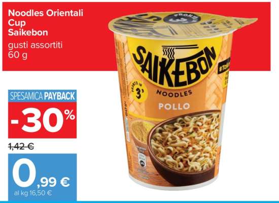 Noodles Orientali Cup Saikebon