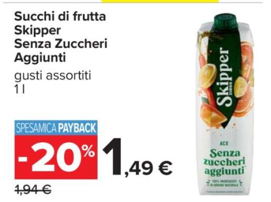 Succhi di Frutta Skipper Senza Zuccheri Aggiunti