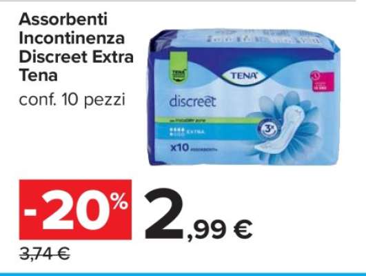 Assorbenti Incontinenza Discreet Extra Tena