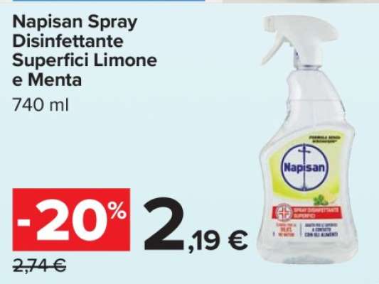 Napisan Spray Disinfettante Superfici Limone e Menta