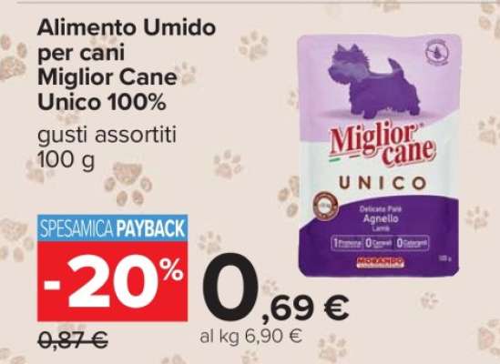 Alimento Umido per Cani Miglior Cane Unico 100%