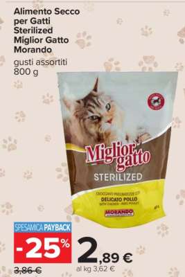 Alimento Secco per Gatti Sterilized Miglior Gatto Morando