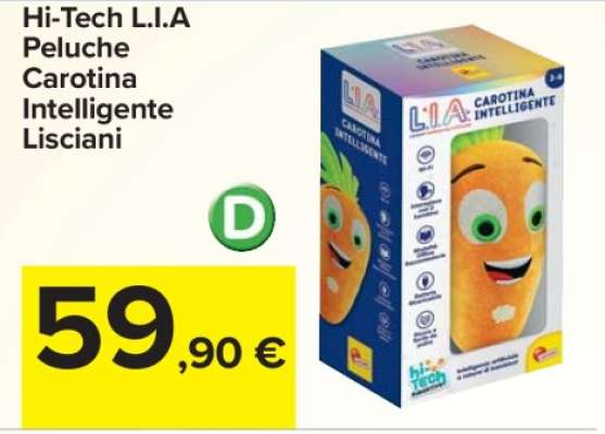 Hi-Tech L.I.A Peluche Carotina Intelligente Lisciani